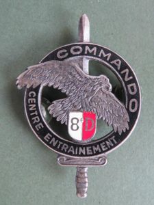 France Army COMMANDO C.E.C. '8 DIVISION' Pocket Crest
