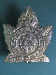 Canada Army The Perth Regiment Cap Badge