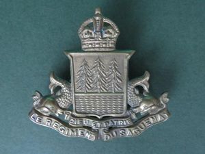 Canada Army Le Regiment Du Saguenay Cap Badge
