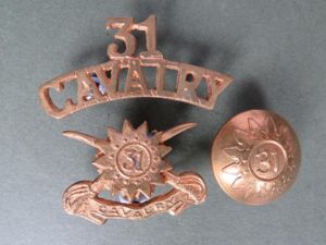 Pakistan Army Post 1947 31st Cavalry Regiment Cap Badge, Shoulder …