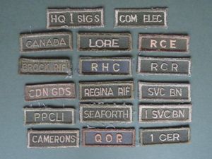 Canada Army 17 Infantry & Corps 1970's-1980's Shoulder Titles