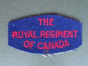 Canada Army The Royal Regiment of Canada Shoulder Title
