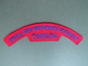 Canada Army Royal New Brunswick Regiment Shoulder Title