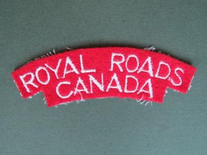 Canada Army 'Royal Roads' Canadian Officer Training Corps Shoulder Title