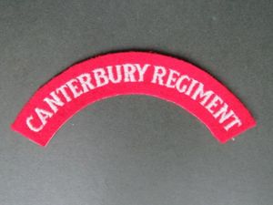 New Zealand Army 1950's/1960's The Canterbury Regiment Shoulder Title