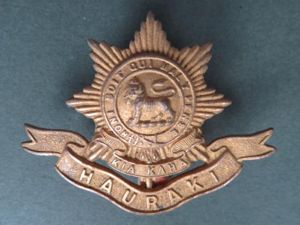 New Zealand The 6th (Hauraki) Regiment Officer's Cap Badge