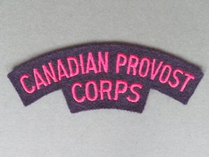 Canada Post WW2 Canadian Provost Corps Shoulder Title