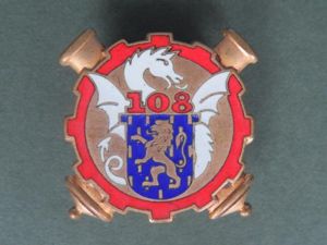 France Army WW2 108° Régiment d'Artillerie Pocket Crest