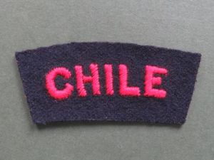 Royal Navy 'CHILE' Nationality Shoulder Title