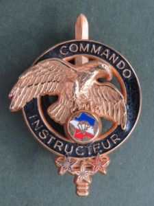 France Army Officer's 'COMMANDO TECHNIQUES INSTRUCTOR for INSTRUCTORS' Pocket Crest