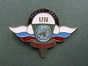 Russian Federation UN SECTOR EAST 'RUSBAT 2' Breast Badge