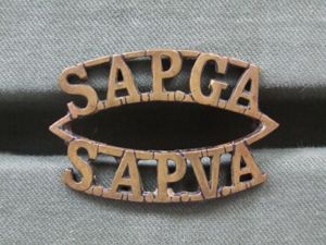 South Africa Permanent Garrison Artillery Shoulder Title