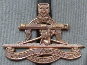 Republic of South Africa Regiment President Steyn Cap Badge
