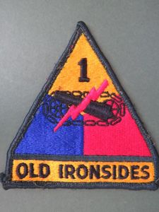 USA Army 1980's 1st Armoured Division Arm Patch