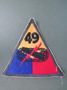 USA Army Post WW2 49th Armoured Division Arm Patch