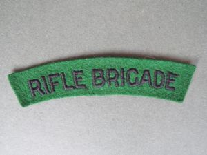 British Army WW2 Rifle Brigade Shoulder Title