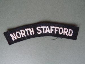 British Army WW2 North Staffordshire Regiment Shoulder Title
