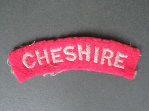 British Army Post WW2 Cheshire Regiment Shoulder Title