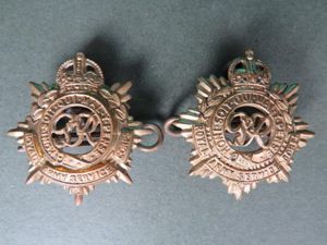 British Army KGVI Royal Army Service Corps Collar Badges
