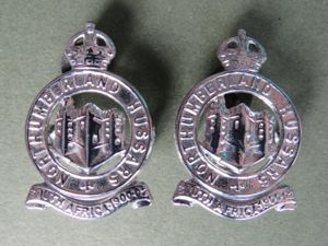 British Army Pre 1953 The Northumberland Hussars Collar Badges