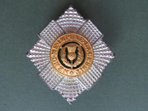 British Army Royal Scots Officer's Forage Cap Badge