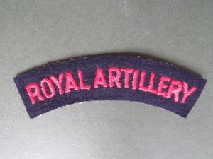 British Army WW2 Royal Artillery Shoulder Title