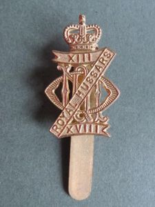 British Army The 13th/18th Royal Hussars (Queen Mary's Own) Cap …