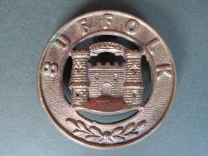 British Army 1901-1914 The Suffolk Regiment Helmet Plate Centre