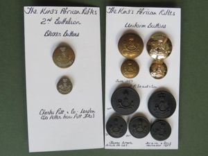 British Commonwealth The King's African Rifles 11 Uniform Buttons.