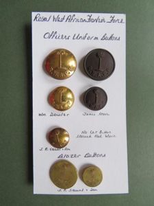 British Commonwealth 7 Royal West African Frontier Force Officers' Buttons