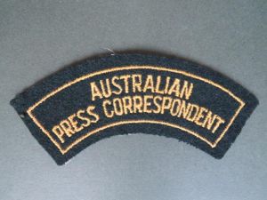 Australia Pre 1962 Australian Press Correspondent Shoulder Title