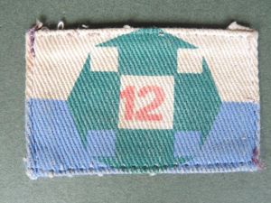 British Army Post WW2 12th Signal Group Formation Sign