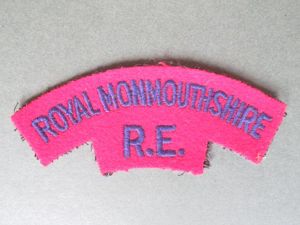 British Army Post WW2 Royal Monmouthshire, Royal Engineers Shoulder Title