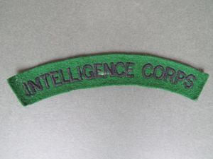 British Army WW2 Intelligence Corps Shoulder Title