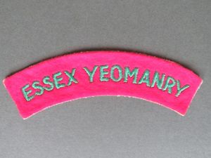 British Army Post WW2 The Essex Yeomanry Shoulder Title