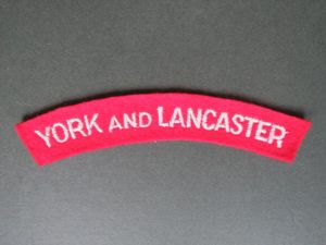 British Army WW2 York and Lancaster Regiment Shoulder Title
