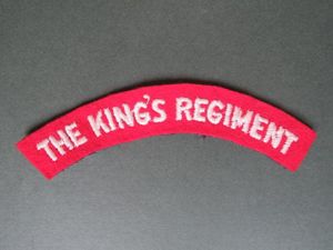 British Army 1950's The King's Regiment Shoulder Title