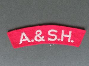 British Army WW2 The Argyll and Sutherland Highlanders Shoulder Title