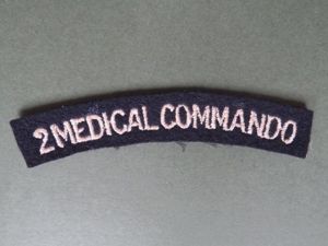 British Army WW2 '2nd Medical Commando' Shoulder Title