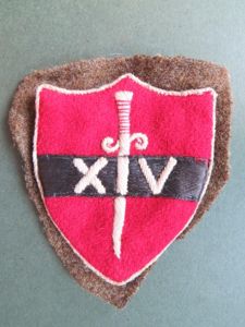 British Army WW2 14th Army Officers Formation Sign