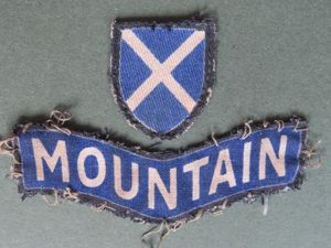 British Army WW2 52nd (Lowland) Division Formation Sign & Title