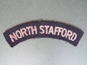 British Army WW2 North Staffordshire Regiment Shoulder Title