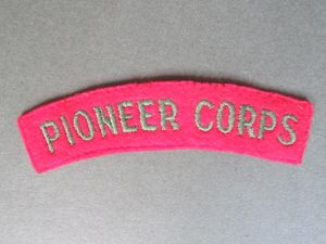 British Army WW2 Pioneer Corps Shoulder Title