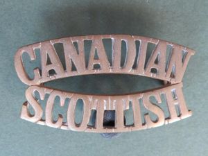 Canada WW1 Period 'Canadian Scottish Regiment' Shoulder Title