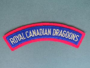 Canada Army Post WW2 Royal Canadian Dragoons Shoulder Title