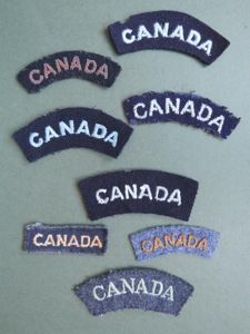 Canada Air Force WW2 -1970's Nationality Shoulder Titles