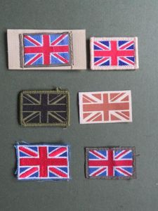 British Army 6 Nationality 'Union Flags' Shoulder Badges