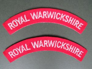 British Army Post WW2 Royal Warwickshire Regiment Shoulder Titles