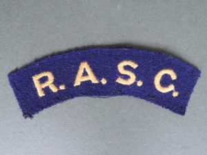 British Army Post WW2 Royal Army Service Corps Shoulder Title