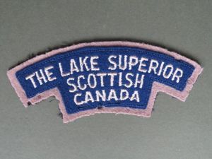 Canada Army Post WW2 The Lake Superior Scottish Shoulder Title